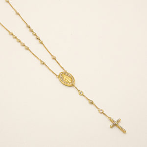 8786-rosario oro amarillo y circonitas
